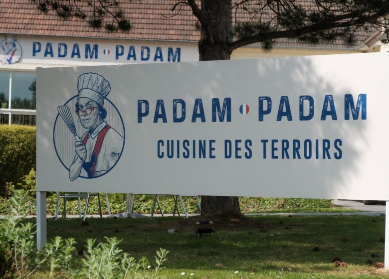 Enseigne du restaurant Padam Padam à Ouistreham en Normandie